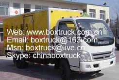 Explosive material transport truck